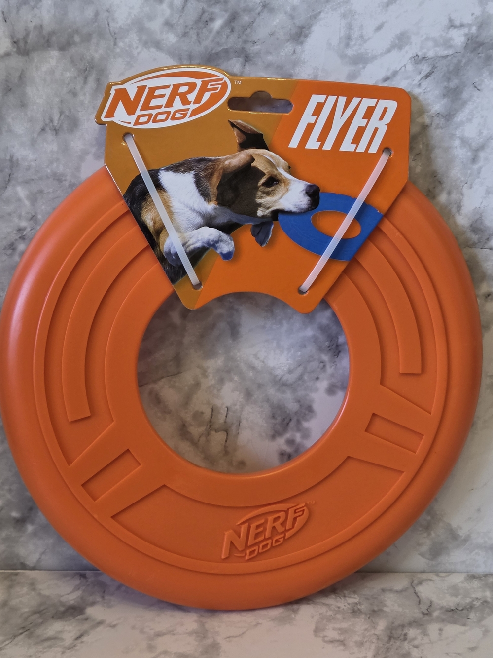 Nerf Dog Atomic Flyer Outdoor Dog Toy, 10 Inch Flying Disc Dog Fetch Toy